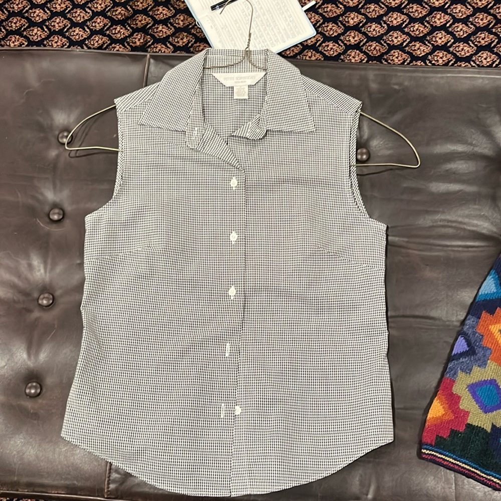 Sleeveless Button Down